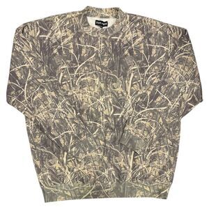 State of Mine Men's Long Sleeve Pullover Camo Crew Fleece Sweatshirt - Duck Camo